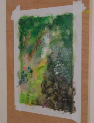 草木が茂り花が咲き誇る庭園を描き続ける画家、今泉敦子の個展を代官山シソンギャラリーにて開催