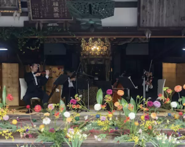 弦楽四重奏×生花修飾のコラボコンサート　疲弊した人々に癒しを与える『花と音楽の響宴 Vol.2』紅葉の季節 京都・光明寺の幻想的な空間で12月2日開催