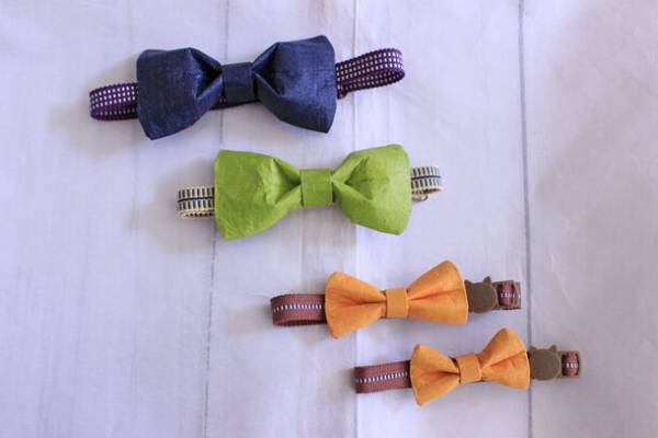 猫と飼い主がペアでおしゃれを楽しめる！「手すき和紙のペア蝶ネクタイ」をクラウドファンディングにて予約販売開始