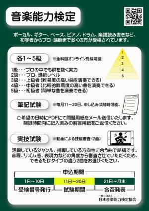 音楽能力を証明できる『音楽能力検定』の受検者が3万人を突破！～あなたの音楽能力に権威性を～