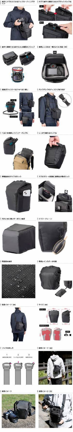 フィールド撮影に最適なカメラバッグシリーズ「プラスシェル トレック04」バックパックとズームバッグ4製品が発売！