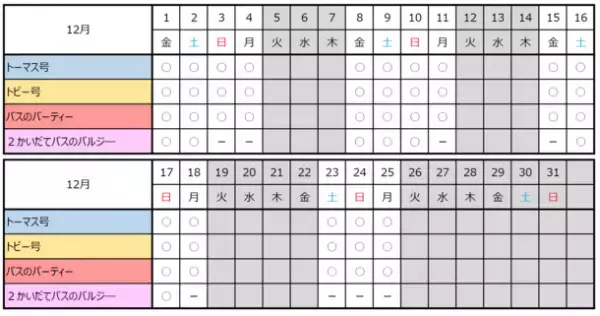 DAY OUT WITH THOMAS(TM)2023　きかんしゃトーマス号　12月1日(金)よりクリスマス特別企画を実施します