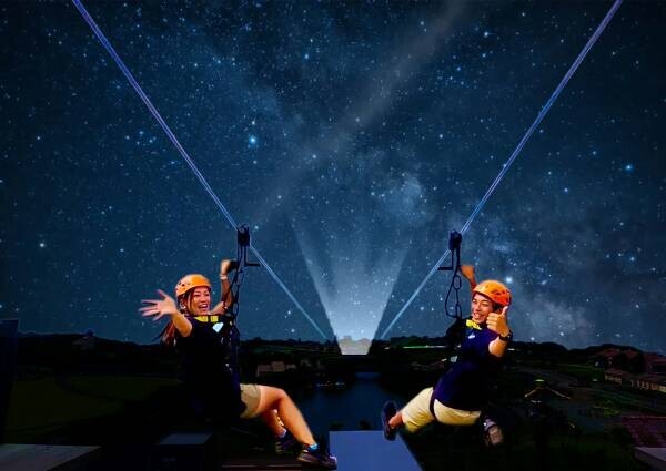 神奈川県初！上空から幻想的なライトアップを楽しめるナイトジップラインが登場。「Soleil Twilight Xmas 2023　ちょっぴり夜asobiなソレイユの丘」12月9日（土）から期間限定で開催。