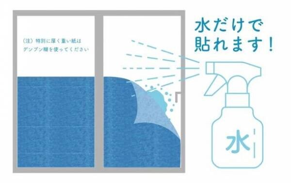 水で簡単に張り付けできる！伝統の「手漉き和紙」で美しく窓ガラスの“結露問題”を解決！1月7日まで先行予約販売を実施