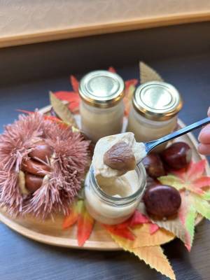 栗の上質な香りとホクホク食感が楽しめるプレミアムな「マロンプリン」が季節限定で新登場　～倉敷美観地区のプリン専門店「倉敷プリン」～