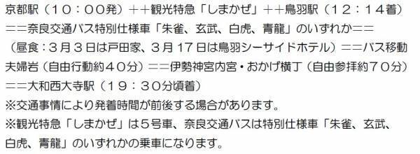 観光特急「しまかぜ」運行開始１０周年＆奈良交通創立８０周年記念ツアーを実施します