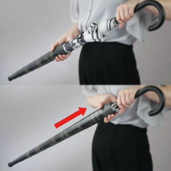 雨の日のお出かけを快適に！傘用のビニール袋がいらない「パパっとしまえるスライドカバー付き傘　エコッパ」発売