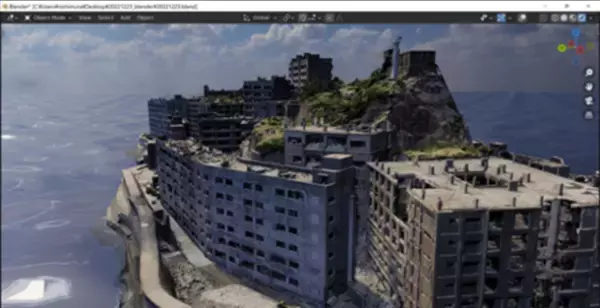 写真家 佐藤健寿氏による初の「バーチャル軍艦島写真」を展示　『渋谷軍艦島展』　軍艦島閉山50年を迎える1月15日(月)まで渋谷文化村通りで開催