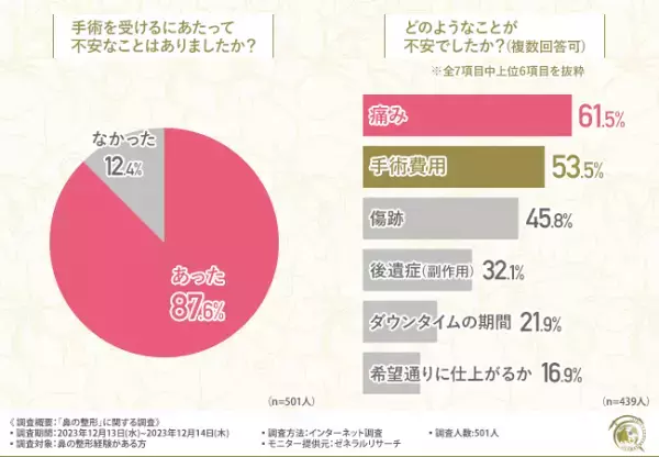 【鼻の整形に関する調査】8割以上が鼻整形に満足していると回答！
