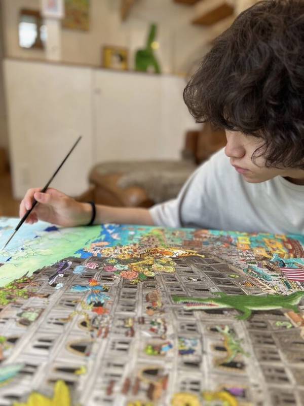 『明石家さんま画廊』にTV出演し話題の高校生画家「タイチ」の個展を2月7日(水)から13日(火)まで伊勢丹新宿店アートギャラリーで開催