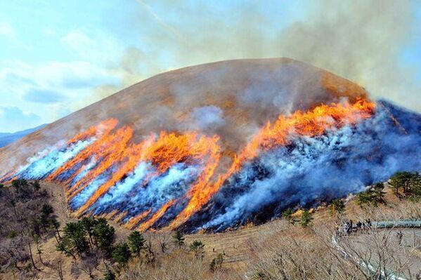 伊東市の約700年にわたる春の風物詩「大室山　山焼き」2月11日(日・祝)開催！