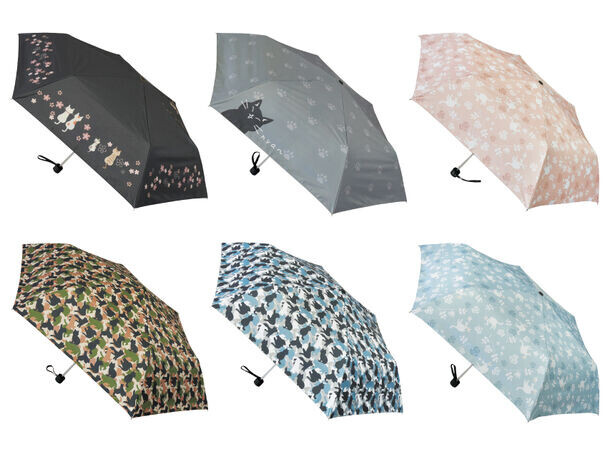 『遮光100％』晴雨兼用で使える“ねこまみれ”な折畳傘が発売！可愛いらしさに大人っぽい印象も与える絶妙なバランスのデザイン