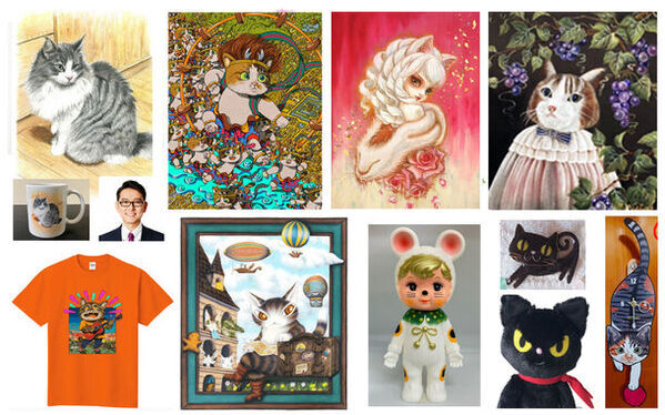 猫の日に合わせ「猫のダヤン」や、ナイツの土屋伸之ら芸能人画家も出品する『猫アートマーケット六本木』を2月20日～26日に入場無料開催！能登半島地震を免れた猫の輪島塗作品も