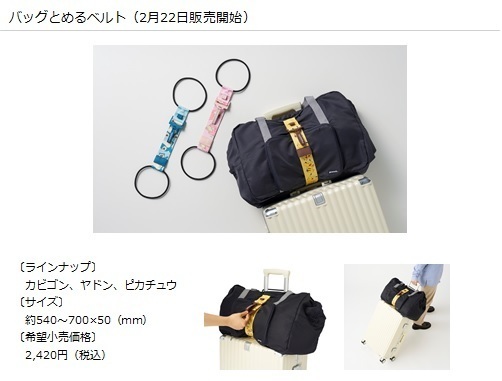 「ポケットモンスター」のトラベルグッズと一緒に旅をはじめませんか！トラベル関連製品ブランド「gowell」よりポケモンデザインの商品を新発売！