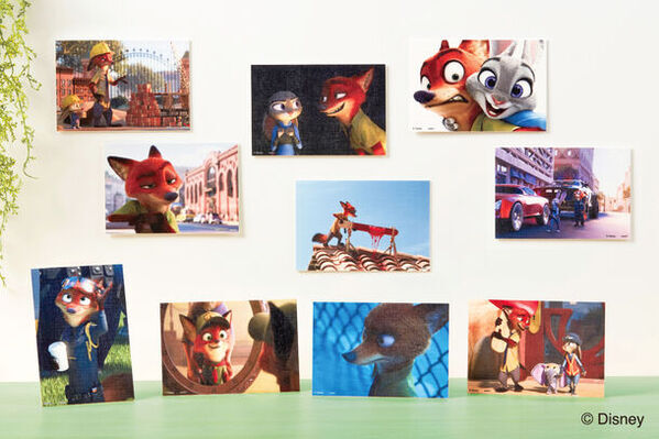 ディズニー映画『ズートピア』の名シーンがスタンド一体型のキャンバス風ポストカードで登場！