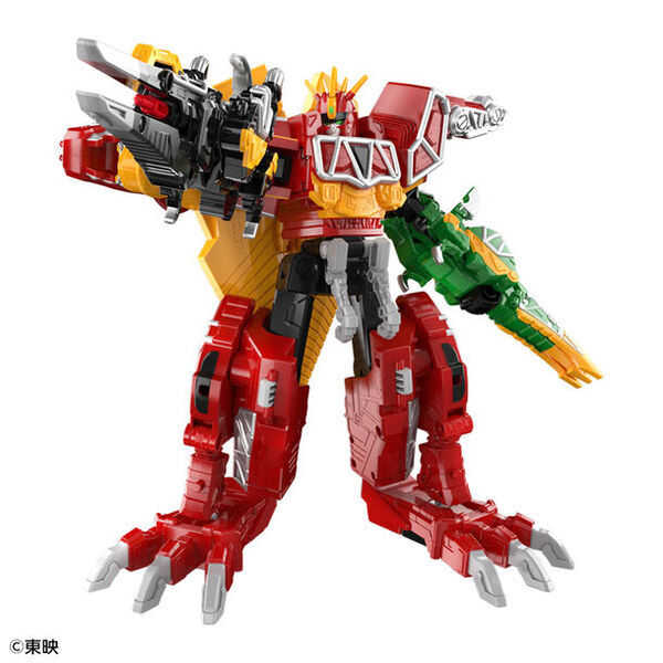 10周年を迎えた『獣電戦隊キョウリュウジャー』より、フルアクション仕様のトバスピノと4体の獣電竜が登場