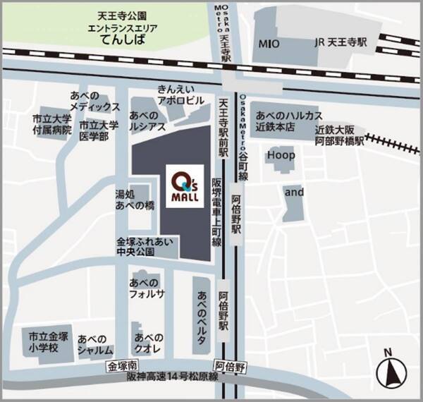 あべのキューズモールが あべのハルカス10周年をお祝い！「あべのハルカス」へのお祝いメッセージ 広告を掲出