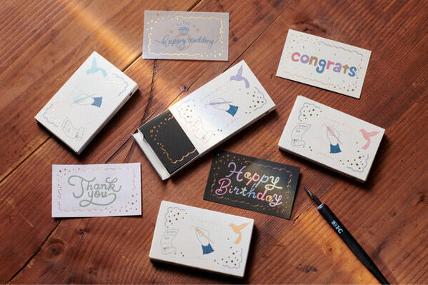 漫画画材ブランドのアイシーから『くすみ色』のカラーインク5色とメッセージカードボックスを3月15日より一般発売開始