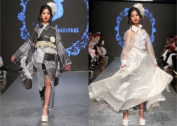 キッズティーンブランド「KALOKUMA」がパリコレ初出展！着物からドレスへの早着替え作品など、新作ドレス12着を披露　～最先端のエンタメファッションショーで物語の世界へ～