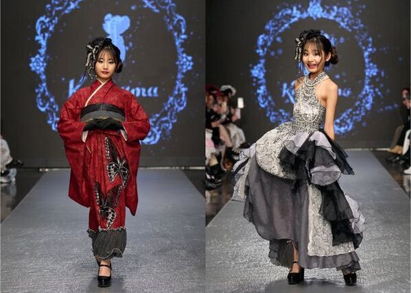 キッズティーンブランド「KALOKUMA」がパリコレ初出展！着物からドレスへの早着替え作品など、新作ドレス12着を披露　～最先端のエンタメファッションショーで物語の世界へ～