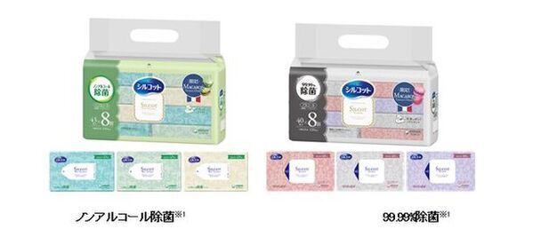 インテリアに馴染むと人気のマカロンカラーを採用した『シルコット(R) ウェット マカロンパリジャン』を期間限定品で発売