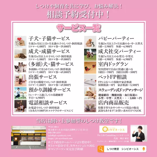 【犬しつけ】社交パーティー週3開催中！人・犬慣れでお悩み＆事故0へ