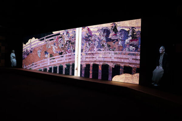 東京国立博物館・NHKとの共同研究による実証実験「８Kで楽しむ国宝屏風『洛中洛外　京めぐり』」を東京国立博物館にて開催！(3/19～4/7)