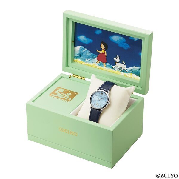放映50周年記念『アルプスの少女ハイジ』のコラボウオッチ、新発売！特製オルゴールボックスに入れてお届けします。