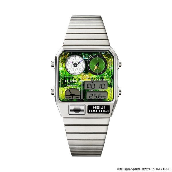 『名探偵コナン』とレトロフューチャーな佇まいで人気のシチズン「アナデジテンプ」がコラボした美麗なウオッチが登場！コナン・キッド・平次・灰原の全4モデル