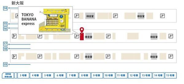 東京駅 東海道新幹線ホーム初！無人店舗「TOKYO BANANA express」が4月18日にオープン