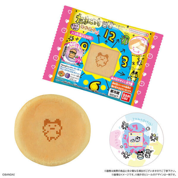 90年代たまごっち風パッケージを当時のデザイナーが描き下ろし！たまごっちのまんまる焼きが登場！Tamagotchi Uniで使用できる限定アクセサリーのダウンロードコードも付属