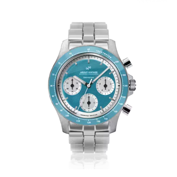 北欧腕時計ブランド About Vintageの人気No.1モデル「1960 Racing クロノグラフ」に希少な夏色限定色トロピカルが登場！国内30本限定販売