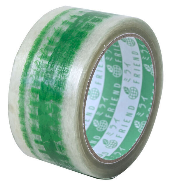 新ブランド『ミライFRIEND』が登場！自社の物流倉庫で発生した廃ストレッチフィルムを回収し製品として再利用する「再生ストレッチフィルム」(2024年5月上旬)と、パルプ原料を使用した「生分解梱包テープ」(2024年5月中旬)を順次発売！