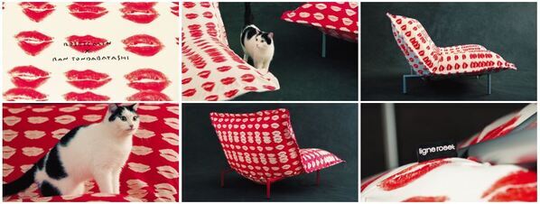 大好評の「とんだ林蘭×リーン・ロゼ」コラボ！第2弾は、《見る距離によって印象が変わるソファ》30周年迎えるソファ「ロゼカラン」から新モデル登場！約500個のキスマークをあしらった『KISSSS』発売