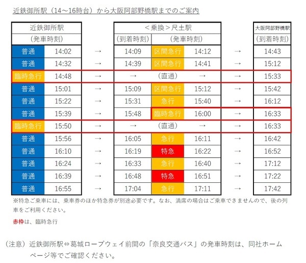 葛城高原のつつじ開花期間に合わせて臨時列車を運行します！