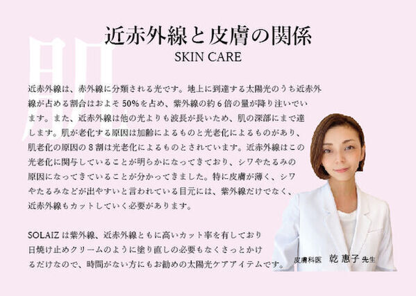 アイケア・スキンケアができる唯一無二のサングラス「SOLAIZ」　流行のフレームを採用した2モデルを4月22日に発売！