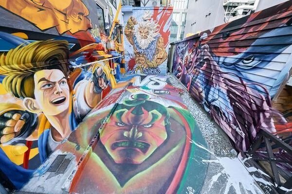 GRAPHT、「ストリートファイター6」をテーマとしたミューラルアート(壁画)を手刷りで再現したTシャツをリリース　4月25日(木)より受注受付開始