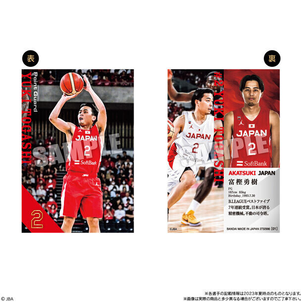 『AKATSUKI JAPAN』バスケットボール男子日本代表のカード付ウエハースが新登場！2023年夏を戦い抜いた選手たちを収録！