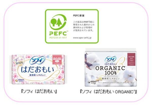 世界環境デーに合わせて、国内の生理用品で初めてPEFC認証※資材を採用　『ソフィ はだおもい』と『ソフィ はだおもいORGANIC(R)』シリーズを発売