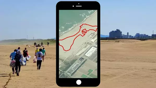 GPSアートで能登半島地震復興応援＆海岸をクリーンに！『がんばろう内灘！海ごみゼロGPSアート』を開催