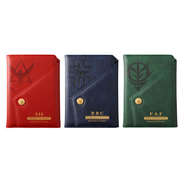 『機動戦士ガンダム』ジオン公国軍モチーフの手帳カバー3種が登場！汎用性の高いB6サイズ対応＆収納ポケット付属で機能も充実