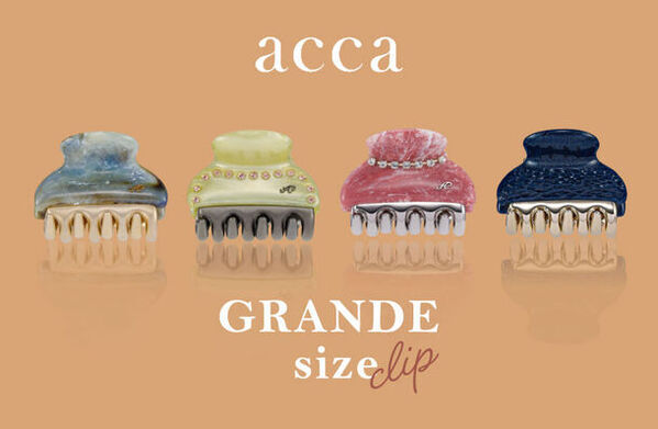 ＜限定発売＞夏のアップスタイルに！大きくてもコロンとフォルムが愛らしいヘアクリップ「acca(アッカ)」“Grandeサイズ”第二弾が6/5登場！