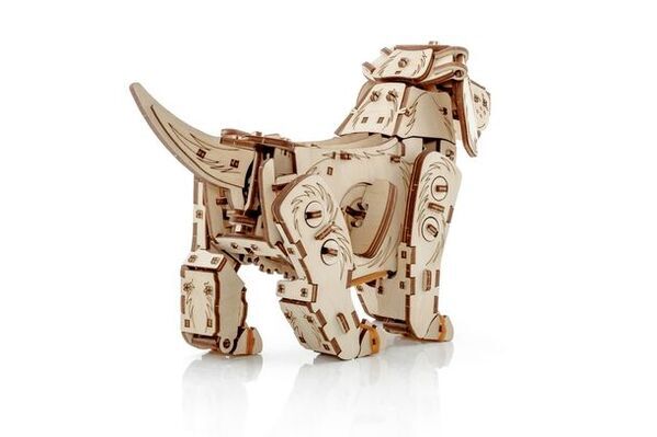 ゼンマイで歩くんだワン！接着剤・工具不要！イヌ型木製組立キット『Puppy』Makuakeにて6月5日先行販売開始