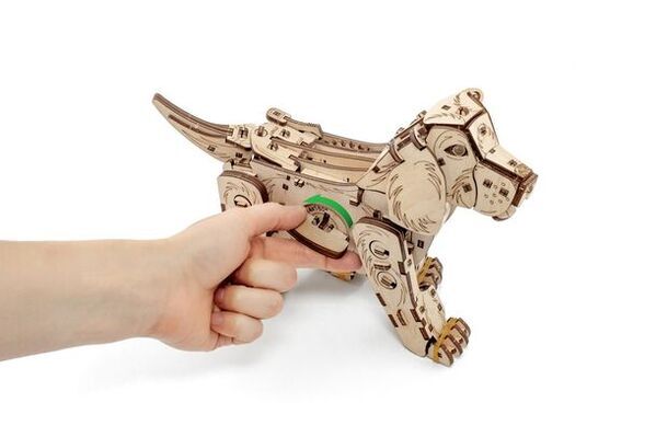 ゼンマイで歩くんだワン！接着剤・工具不要！イヌ型木製組立キット『Puppy』Makuakeにて6月5日先行販売開始
