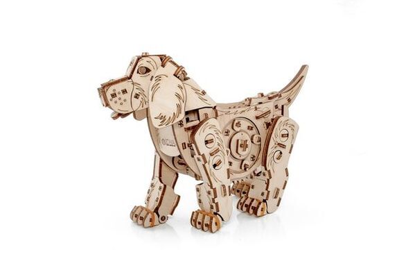 ゼンマイで歩くんだワン！接着剤・工具不要！イヌ型木製組立キット『Puppy』Makuakeにて6月5日先行販売開始