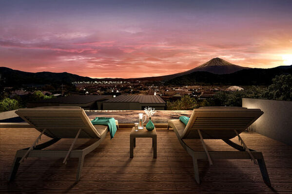 1日5組限定。全棟サウナ・天然温泉露天風呂付ヴィラ「天空の温泉ヴィラ紬 河口湖」が2024年8月オープン