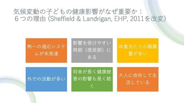 全国的に暑くなることが予測されている夏に向けて「異常気象と気候変動の関係と子どもの健康問題」についてセミナーを開催