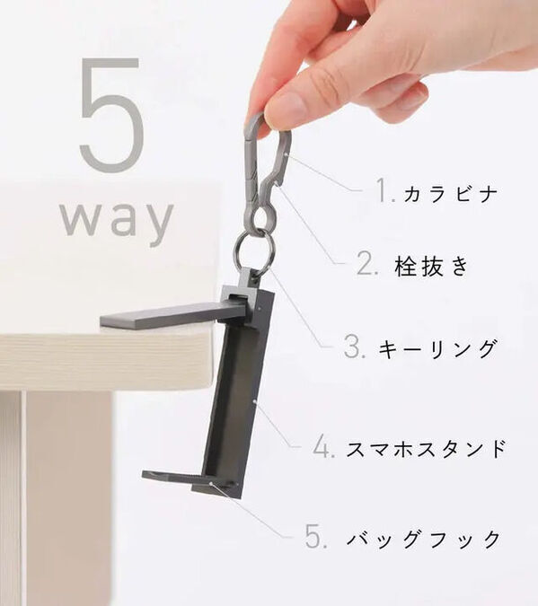 耐荷重20kg！史上最軽量の5wayバッグハンガー「スマフックAir」をMakuakeにて6月30日まで先行予約販売中
