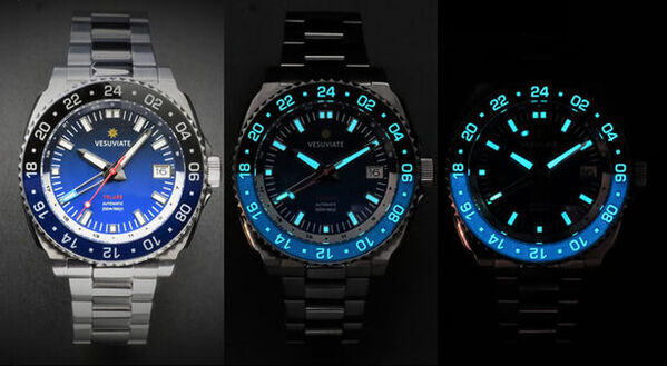 200m防水・耐擦傷性加工のGMTスポーツ腕時計『VESUVIATE VOLARE』Makuakeにて目標達成率291％突破！～7月29日まで先行予約販売を実施～