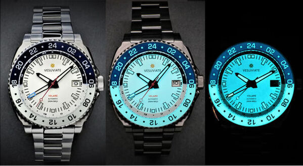 200m防水・耐擦傷性加工のGMTスポーツ腕時計『VESUVIATE VOLARE』Makuakeにて目標達成率291％突破！～7月29日まで先行予約販売を実施～